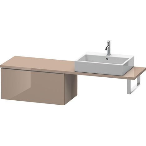 Consolle bassa L-CUBE 820x477x400mm cappuccino lucido