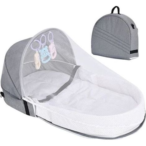 Pliable Camping Couffin BéBé,Lit Bebe Pliable Berceaux,Portatif Petit Lit Parapluie Bebe,Respirant Berceau Naissance avec Net (1/4)