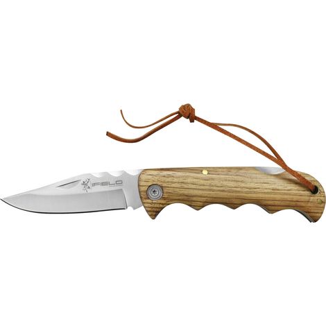 Rasoio di legno iFIELD Camper EL29036, con mango legno zebra 10,8 cm, totale 20,5 cm, include cavo, attrezzo da campeggio per la pesca, caccia, attività sportive.