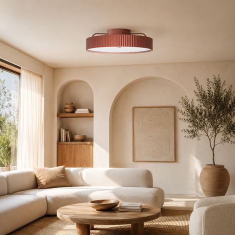 Ventilateur de plafond avec lumière THOMSON MIRA avec 7 pales, diamètre de 50 cm et télécommande incluse