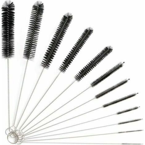 12pièce Tube Brosse de Nettoyage,Goupillon Nettoyage,Brosse de Nettoyage Tube pour Bouteille en Verre Bébé Biberon Bouilloire Clavier, Tuyau Brosses de Nettoyage,Brosse de Nettoyage Bouteille -Versail (1/5)