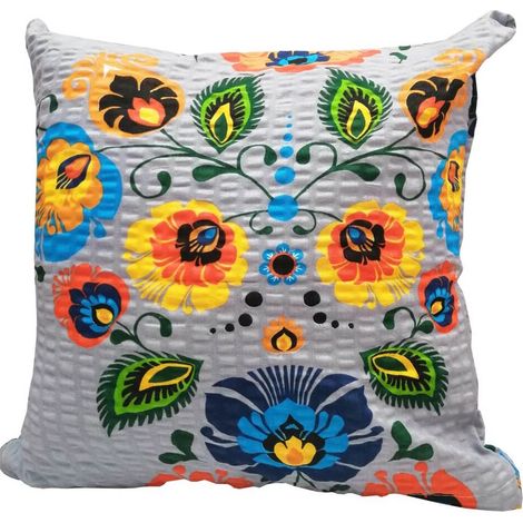 Funda de almohada Bark 40x40, diseño Łowicz, gris