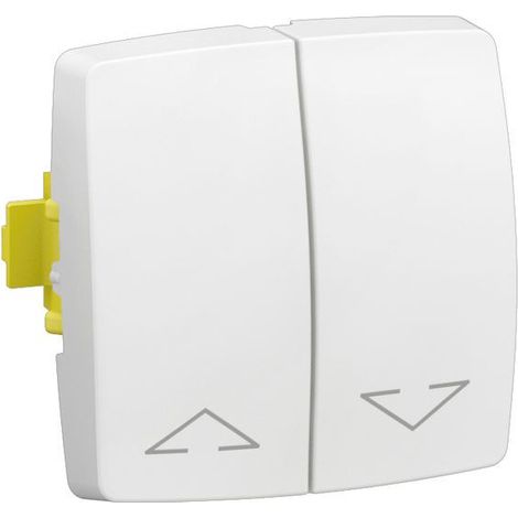 Double interrupteur pour volets roulants Appareillage saillie composable - blanc (1/3)