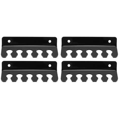 Kabelklemme/Halter, robuste 5-Steckplatz-Kabelmanagement-Organizer für Wand und Büro, einfach zu verwenden im Büro und zu Hause, Acrylmaterial (Schwarz) Schwarz - (1/5)