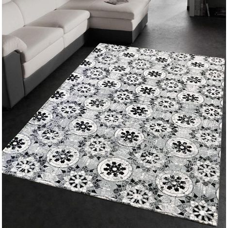 Teppich für Schlafzimmer, Wohnzimmer, Küche, Badezimmer, Flur – Modernes Industriedesign – Rutschfest – 54 x 100 cm (1/5)