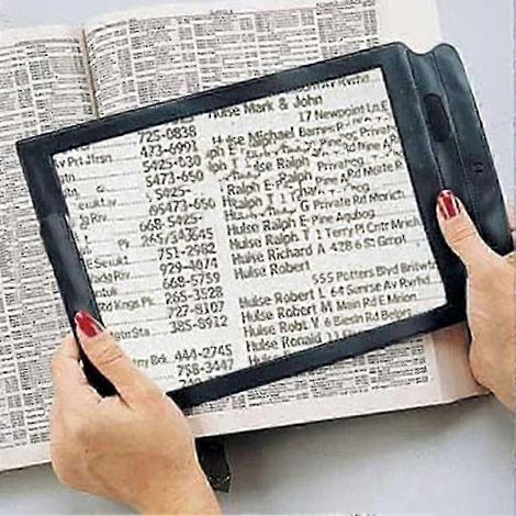 Loupe grand format A4, grossissement 10x, pour la lecture de livres et la déficience visuelle.