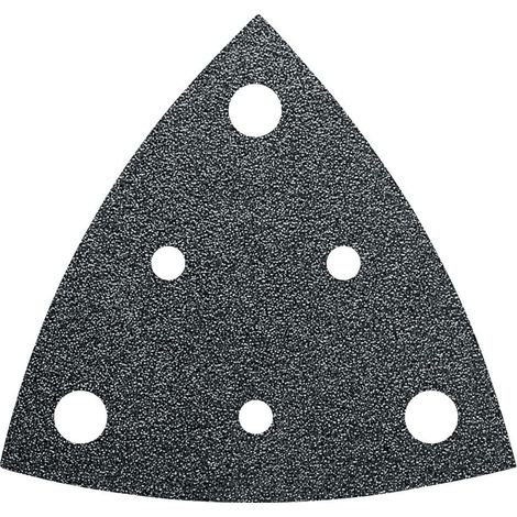 FEIN 50 Fogli abrasivi forati con Grana 80, Lunghezza bordo 80 mm, Confezione 50 pezzi, Universale, impiego universale su quasi tutti i materiali. Non forato, fissaggio rapido a Strap