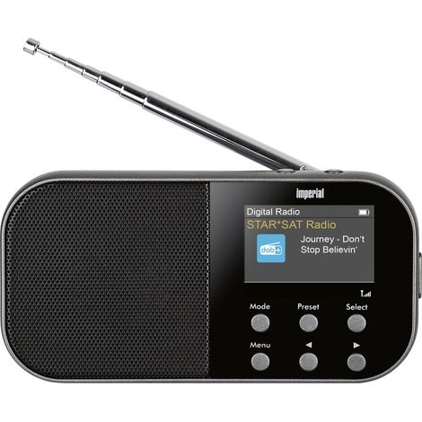 Imperial DABMAN 15 Taschenradio DAB+, UKW AUX Tastensperre, Weckfunktion, wiederaufladbar Anthrazit (1/5)