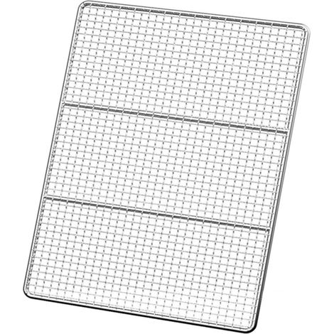 Grille de Barbecue en Acier Inoxydable, Treillis métallique, Barbecue, Rechange pour Camping, Plein air, Pique-Nique - 56cm36cm (1/4)