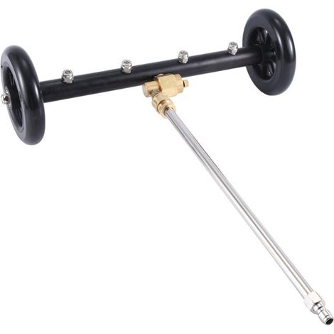 Nettoyeur haute pression réglable à double fonction, nettoyeur de châssis de voiture à raccord rapide 16 pouces 1/4 pouce, brosse de soubassement 4000 psi (1/5)
