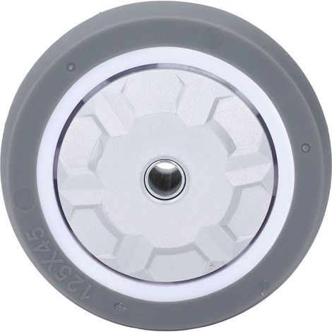 Roue en caoutchouc de 5 pouces, capacité de charge de 200 kg, absorbant les chocs, résistante à l'usure, silencieuse et solide en TPR pour chariot. (1/5)