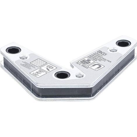 Support Magnétique Puissant en L - 12,1 x 2,5 x 14,1 cm - Acier, Fixation Stable et Pratique - D-Work