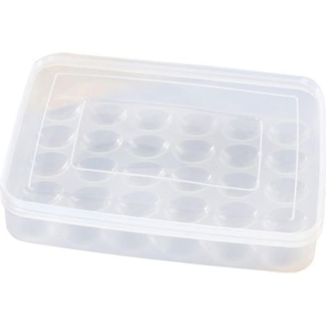Egg Containers, Portable Egg Storage Box, Stackable Egg Rack, for Refrigerator Storage Eggs, Duck Egg Storage (Transparent Color) (1/5)