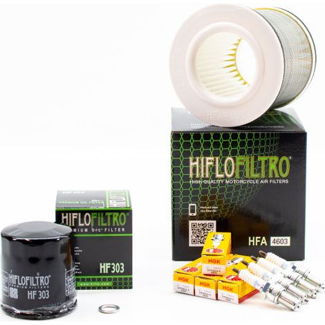 Kit Révision Filtres Bougies pour YAMAHA XJ 900 S Diversion de 1995 à 2003 - Sans Huile