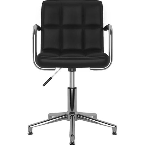 Maison Exclusive - Esszimmerstühle 4 Stk. Drehbar Schwarz Kunstle (1/5)