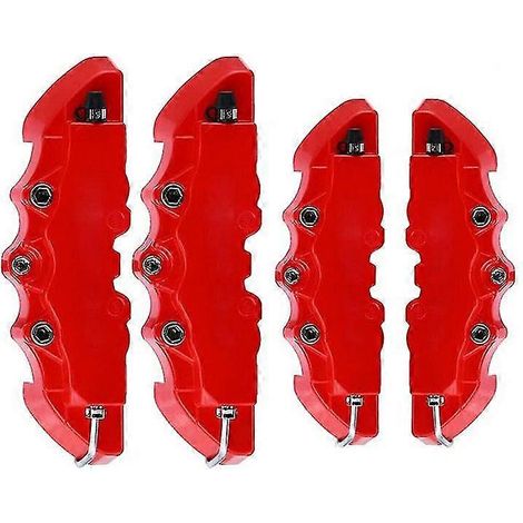 Étrier de frein universel rouge style 3D pour voiture (1/4)