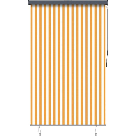 Maison Exclusive - Store roulant d'extérieur 160x250 cm Blanc et orange (1/5)