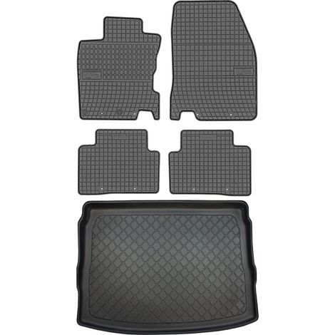 Ensemble de tapis de sol en caoutchouc pour Nissan Qashqai II J11 Crossover (à partir de février 2014) + tapis de coffre (1/5)
