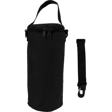Sac de Rangement Camping à Double Fermeture Éclair et Poignée, avec Bretelle pour Bouteilles de Gaz et Lampes de Camping, Noir (1/5)