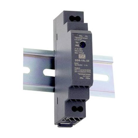 MEAN WELL DDR-15L-24 CONVERTISSEUR CC/CC POUR RAIL (DIN) 24 V/DC 0.63 A 15 W NBR. DE SORTIES:1 X CONTENU 1 PC(S)