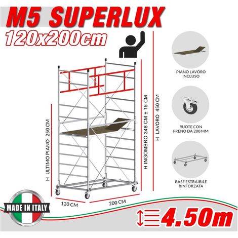 Trabattello M5 SUPERLUX Altezza lavoro 4,50 metri