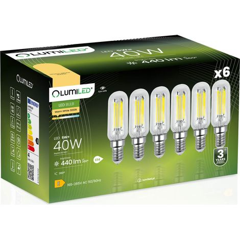 6x LED-Lampe E14 Edison ST26 4W = 40W 440lm 3000K Warmweiß 360° Glühfadenbeleuchtung