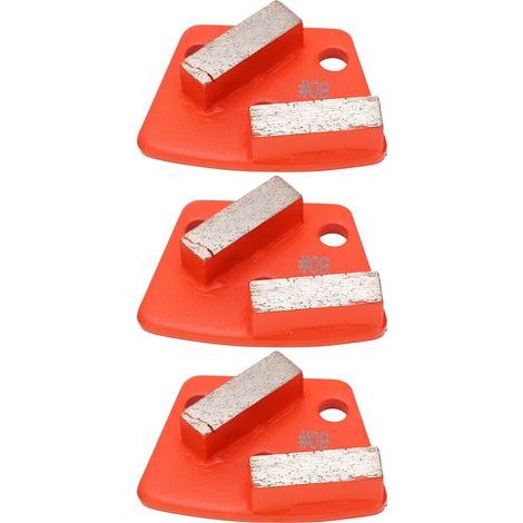 3 Pièces Chaussures de Meulage Diamant Trapézoïdales, 2 Lues Dents 60 Bloc de Meulage de Coupe Agressif pour Polisseuses et Meuleuses de Sol en Béton (1/4)