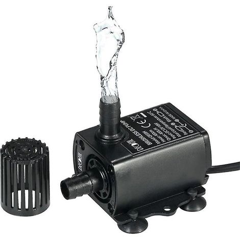 Mini Pompe Circulation Eau 12V 400L/h Moteur Brushless Silencieux Noyau Céramique Hauteur 4m (1/3)