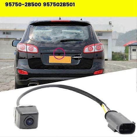 Conjunto de cámara de visión trasera para automóvil 95750-2B500 957502B501 para Hyundai Santa Fe 2009-2012 Asistente de estacionamiento de respaldo C（） (1/4)