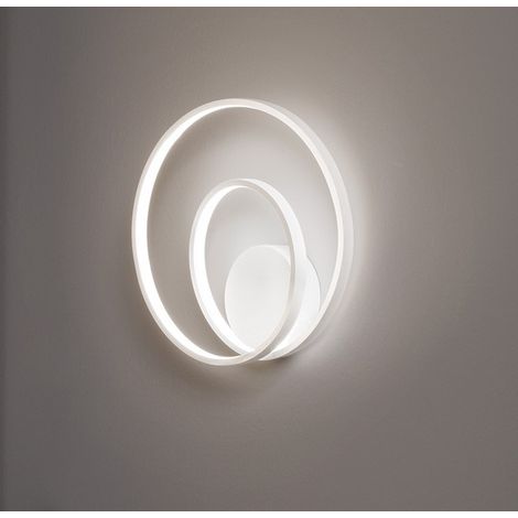 Applique LED en Métal Collection 6619 Couleur Blanc Mat 28W Dimmable CCT 3000K-4000K-6000K Diamètre 30 cm - Perenz luminaire moderne de qualité (1/2)