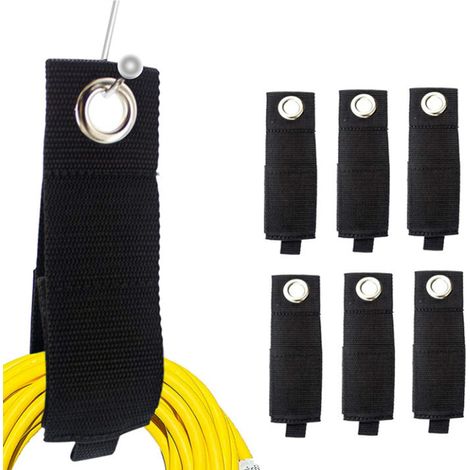 6PCS Cable Ties Reusable Fastening Wires Organizer Cord Cable Management Multi-Purpose Ties Hook and Loop Straps Garage Organizers (1/5)