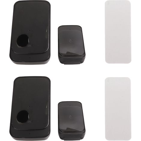 Kit sonnette sans fil bouton tactile 38 sonneries volume réglable 4 niveaux IP44 étanche lumière LED pour maison appartement prise AU (1/5)