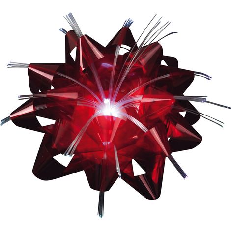 Fleur lumineuse de table rouge