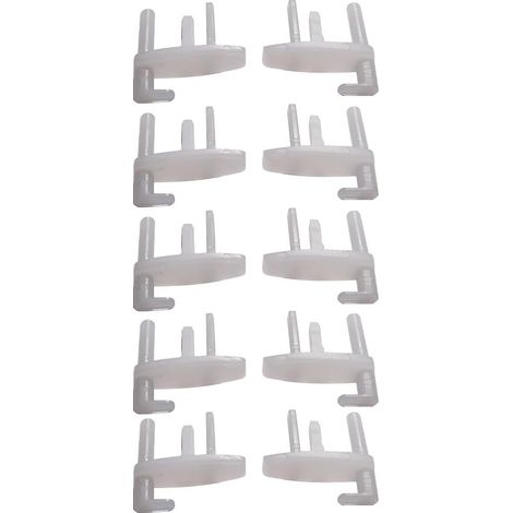 Set mit 5 Paar (10 Stück) weißen Endkappen für Ersatz-Fensterrollos, kompatibel mit Seitz Store 2000 Wohnmobil, Wohnwagen und Boot (1/5)