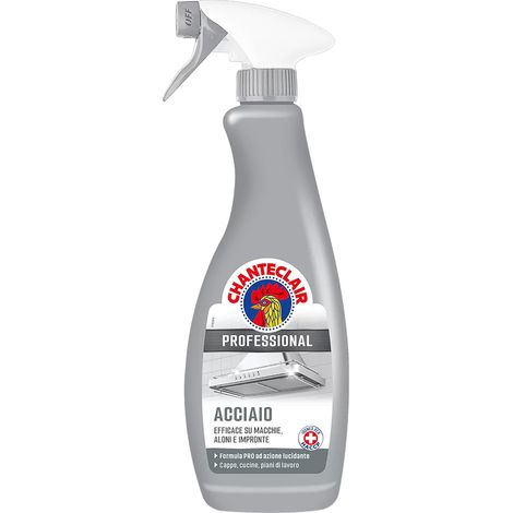 ACCIAIO BRILLANTE SPRAY 'CHANTECLAIR PROFESSIONAL' ml. 700- 8 pezzi - CHANTECLAIR