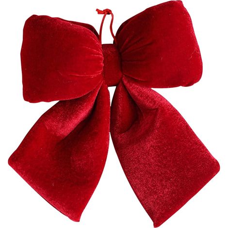 Bow - Christmas Tree Topper - Hanging Ornament - Red Gold Plaid Fabric - For Tree Door Mantel - 1 Piece (1/2)