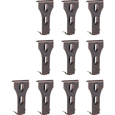 Lot de 10 crochets de suspension extérieurs pour briques de 60 à 70 mm de hauteur, sans perçage. Idéal pour la décoration de fêtes et d'anniversaires. (1/5)