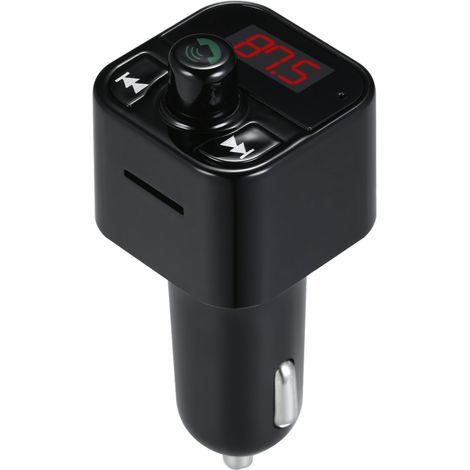 Reproductor MP3/WAV para coche, transmisor FM Bluetooth 5.0, receptor de audio manos libres inalámbrico, cargador USB doble (1/5)