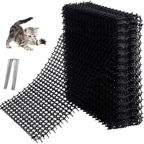 Lot de 12 Tapis Anti Chat 15,5 x 20 cm Pic Anti Chat Repousse Chat Exterieur Tapis Anti Chien avec Epine,Barriere Anti Chat Exterieur, Anti Chat Exterieur Puissant (1/5)