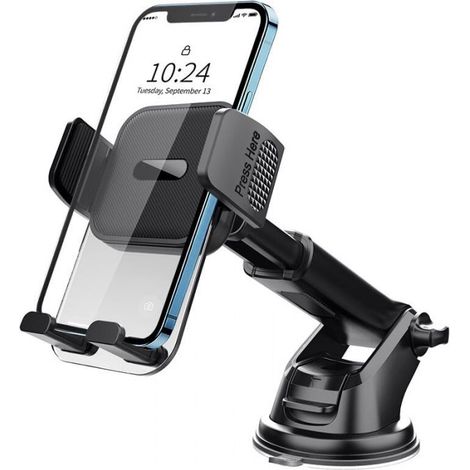 Car Phone Holder, Dashboard Cell Phone Mount, 360° Rotation, One-Handed Operation, Car Windshield Mount (4-7 inch Smartphone) (1/4)