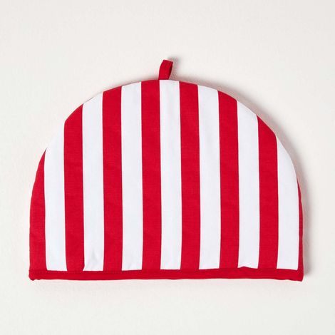 HOMESCAPES Tea Cosy Double Design Polka Dots Red Teapot Warmer