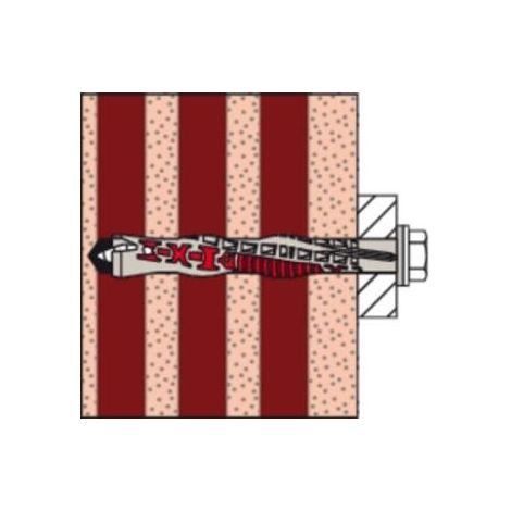 Cheville nylon rallongée DUOXPAND FUS avec vis tête hexagonale 10x140 mm en sachet de 10 pièces - FISCHER