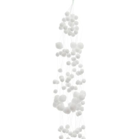 Kaemingk Schneeballgirlande weiß 78 cm Deko Weihnachten