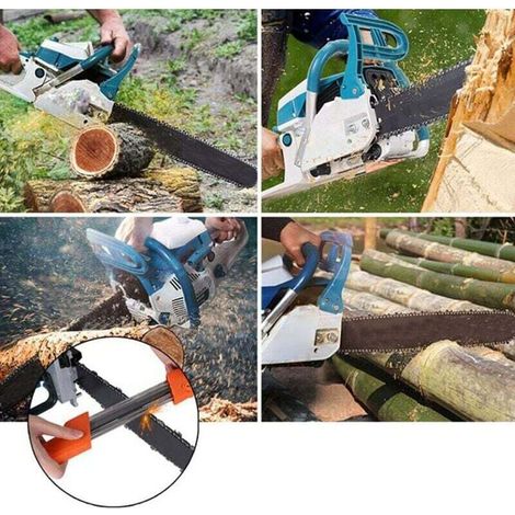 Lime facile 2 en 1 4,0 mm pour tronçonneuse - Mini outil portable pour travail du bois - Outil de meulage de chaîne universel (1/4)