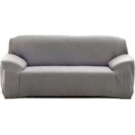 3-Seater Stretch Sofa Cover, Stretchable Decorative Cover, Sofa Slipcover (Light Grey, 3 Seater: 185-230cm) (1/5)