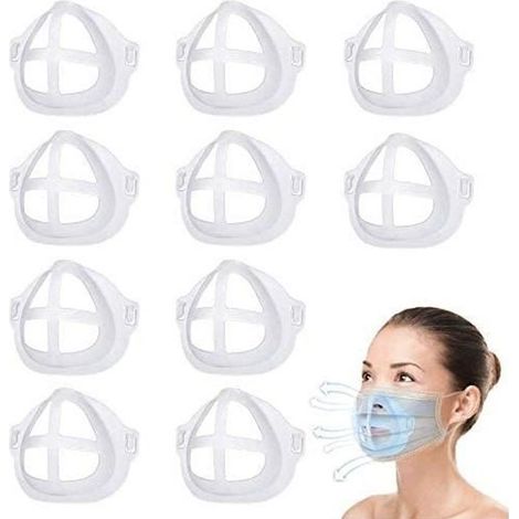Support de Masque - Non spécifié - 10 PCS - Silicone Doux - Lavable - Réutilisable (1/4)