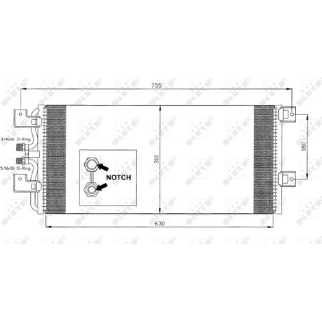 Condenseur, climatisation NRF 35140 VW 701820413 701820413D 701820413H