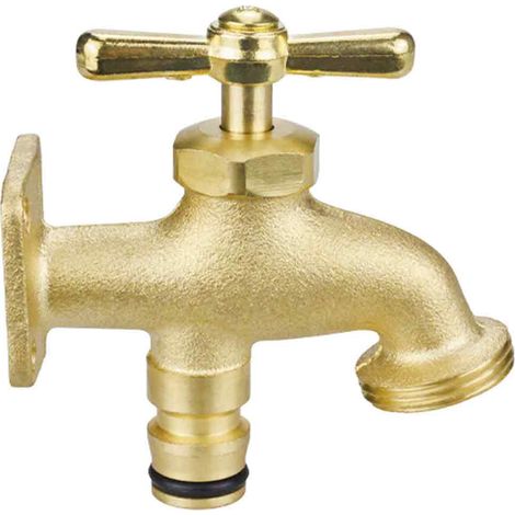 Robinet Extérieur - Laiton - Filetage BSP 3/4 Pulgadas - Para Jardín y Riego Exterior - 1 Unidad (1/5)