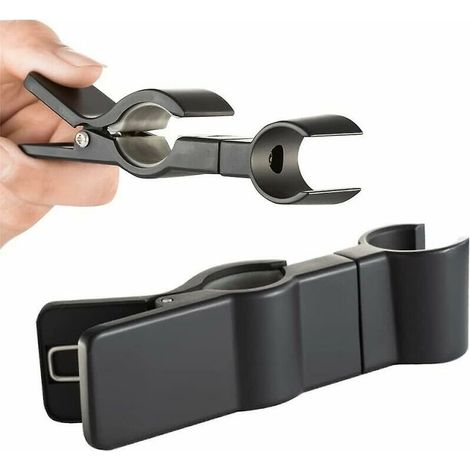 Support de douchette coulissant 22-25 mm noir (1/5)