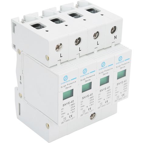 Überspannungsschutzgerät 4P AntiThunder Sekundär-Überspannungsableiter 385VAC für Automatisierungssteuerung (40KA) (1/5)